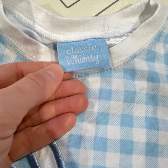 Classic Whimsy Checkered Bunny Pajama Set - Picture 4 of 10
